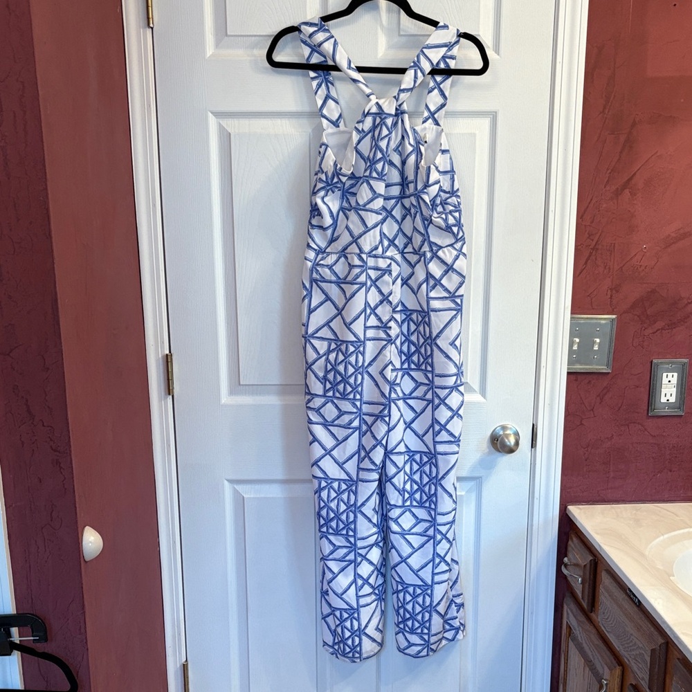 Vineyard Vines Blue and White Patterned Jumpsuit